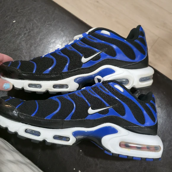 Nike Air Black with Blue Highlights Sneakers - Picture 2 of 7